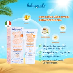 Thumbnail Kem chống nắng cho bé Babycoccole 0M+ an toàn cho trẻ sơ sinh & em bé da nhạy cảm SPF 50+ 30ml/75ml 1