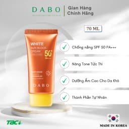 Thumbnail Kem Chống Nắng DABO Trắng Da White Sunblock Cream DABO 70ml 2