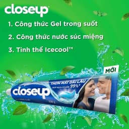 Thumbnail Kem Đánh Răng Closeup Gel Sạch Khuẩn Cho Hơi Thở Thơm Mát Bất Tận 230G/Tuýp 3