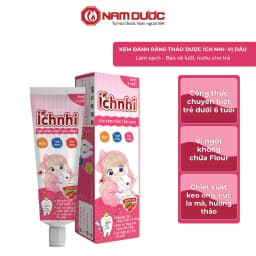 Thumbnail Kem đánh răng thảo dược Ích Nhi hương dâu tuýp 50g cho bé dưới 6 tuổi nuốt được, bảo vệ răng sữa, ngừa sâu răng cho bé 2