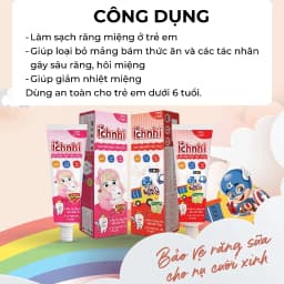 Thumbnail Kem đánh răng thảo dược Ích Nhi hương dâu tuýp 50g cho bé dưới 6 tuổi nuốt được, bảo vệ răng sữa, ngừa sâu răng cho bé 4