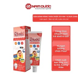 Thumbnail Kem đánh răng thảo dược Ích Nhi hương dưa gang tuýp 50g cho bé dưới 6 tuổi nuốt được bảo vệ răng sữa, ngừa sâu răng 2