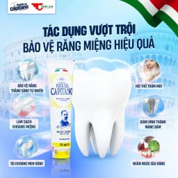 Thumbnail Kem Đánh Răng Trắng Răng Ngăn Ngừa Sâu Răng Capitano Italy Hữu Cơ Chống Hôi Miệng 75ml 4