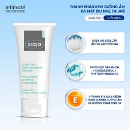 Thumbnail Kem Dưỡng Ẩm Da Mặt Dịu Nhẹ 5% Urê Ziaja Med Atopic Skin Dermatological FormulaGiảm Thô Ráp, Nứt Nẻ 50ml 3