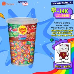 Thumbnail Kẹo cao su gum thổi có nhân Chupa Chups Big Babol Sploosh (Hũ 74 viên) hương dưa hấu, dâu, cola 1