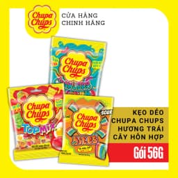 Thumbnail Kẹo dẻo Chupa Chups (Gói 56g/90g/160g) hương trái cây hỗn hợp, hương cola mang đến vị ngọt, vị chua và đa dạng hình dáng 1