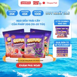 Thumbnail Kẹo Dẻo Trái Cây Gummy 20G (Combo 10 Túi & 20 Túi) - Nhập Khẩu Từ Pháp Của Pháp - ANDROS FRUIT ME UP GUMMY 1