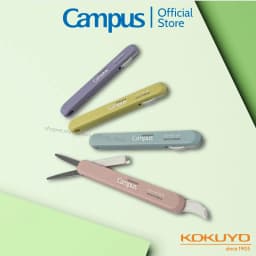 Thumbnail Kéo Mini Đa Năng Gấp Gọn Thép Không Gỉ Series Kusumi Bổ Sung Đầu Rọc Carton Chính Hãng Campus 1