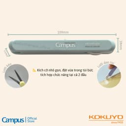 Thumbnail Kéo Mini Đa Năng Gấp Gọn Thép Không Gỉ Series Kusumi Bổ Sung Đầu Rọc Carton Chính Hãng Campus 2