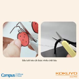 Thumbnail Kéo Mini Đa Năng Gấp Gọn Thép Không Gỉ Series Kusumi Bổ Sung Đầu Rọc Carton Chính Hãng Campus 4