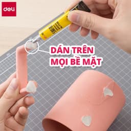 Thumbnail Keo Siêu Dính Đa Năng Deli - 7ml/ 20ml - Phù Hợp Sửa Chữa, Ghép Nối - Có Thể Dán Trên Mọi Bề Mặt 4