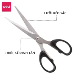 Thumbnail Kéo Thủ Công Văn Phòng 175mm DELI Tiện Lợi Đa Năng Dễ Dàng Sử Dụng, Chất Liệu Cao Cấp Không Gỉ 4