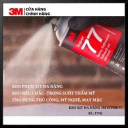 Thumbnail Keo Xịt Đa Năng 3M™ Super 77™ - 375g - Xitj trên giấy, vải, ... siêu mỏng dính chắc 4