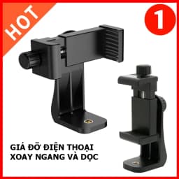 Thumbnail Kẹp Điện Thoại Chữ E Có Ốc Vặn Cố Định Chắc Chắn Dùng Cho Mọi Dòng Điện Thoại Xoay 360° Tiện Lợi - HOL 1