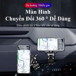 Thumbnail Kẹp điện thoại xoay gắn ô tô MYT Giá đỡ điện thoại xoay 360 độ cao cấp gắn kính chiếu hậu bảng điều khiển xe hơi 4