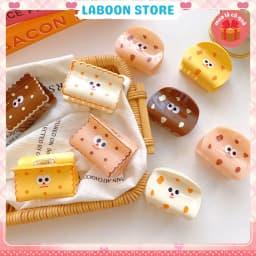Thumbnail Kẹp tóc bánh ngọt phô mai sô cô la LABOON kẹp tóc càng cua nhựa hình bánh ngộ nghĩnh đáng yêu 2