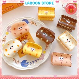 Thumbnail Kẹp tóc bánh ngọt phô mai sô cô la LABOON kẹp tóc càng cua nhựa hình bánh ngộ nghĩnh đáng yêu 3