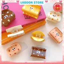 Thumbnail Kẹp tóc bánh ngọt phô mai sô cô la LABOON kẹp tóc càng cua nhựa hình bánh ngộ nghĩnh đáng yêu 4