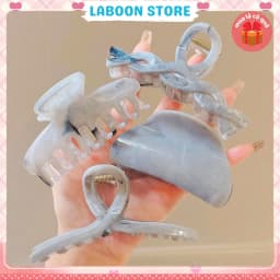 Thumbnail Kẹp tóc càng cua vân đá LABOON phụ kiện tóc chất liệu acrylic vân đá phong cách thanh lịch hiện đại 1