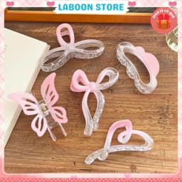 Thumbnail Kẹp tóc hồng băng giá LABOON accessories chất liệu acrylic trong suốt hồng pastel nhẹ nhàng nữ tính 1