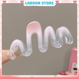 Thumbnail Kẹp tóc hồng băng giá LABOON accessories chất liệu acrylic trong suốt hồng pastel nhẹ nhàng nữ tính 4