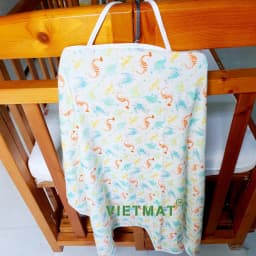 Thumbnail Khăn choàng điều hòa che bé bú Vietmat 3 lớp thoáng mát, rộng rãi, kín đáo và nhiều tiện ích 2