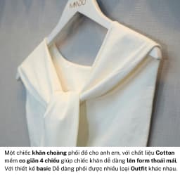 Thumbnail Khăn Choàng Phối Đồ "Không Kèm Áo" MANDO Chất Liệu vải Mỏng Mềm Mịn Thoáng Mát Dễ Phối Đồ PKN134 2