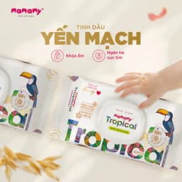 Thumbnail -Khăn giấy ướt cao cấp cho bé Mamamy 100% sợi tự nhiên và rayon Tropical gói 90tờ tặng 60tờ, mềm, dai, sạch cực 4