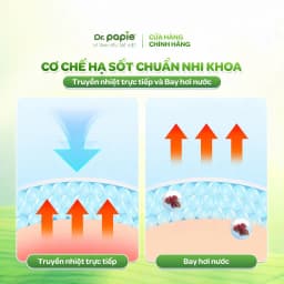 Thumbnail Khăn Hạ Sốt Dr.Papie 0+ Hạ sốt Vật lý Chuẩn Nhi Khoa, Ngăn Ngừa Co Giật Cho Bé Hộp 5 Gói x 5 Khăn/Gói 3