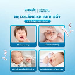 Thumbnail Khăn Hạ Sốt Dr.Papie 3mo+ Hạ sốt Vật lý Chuẩn Nhi Khoa, Ngăn Ngừa Co Giật Cho Bé Hộp 5 Gói x 5 Khăn/Gói 4