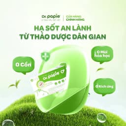 Thumbnail Khăn Hạ Sốt Dr.Papie Hạ sốt Vật lý Chuẩn Nhi Khoa, Ngăn Ngừa Co Giật Cho Bé Hộp 5 Gói x 5 Khăn/Gói 2
