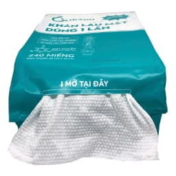 Thumbnail Khăn lau mặt dùng 1 lần spa dạng rút túi lớn 240 TỜ LIKADO kích thước (20x20cm)(1 túi) 2