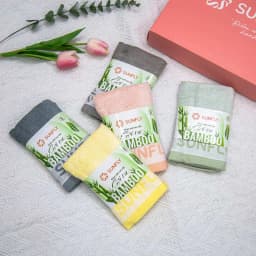 Thumbnail Khăn mặt cao cấp sợi tre Bamboo SUNFLY, mềm mại, thấm hút tốt SF005 1