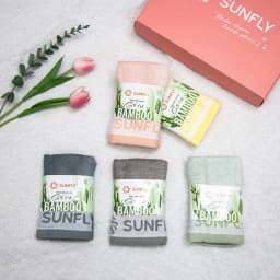 Thumbnail Khăn mặt cao cấp sợi tre Bamboo SUNFLY, mềm mại, thấm hút tốt SF005 3