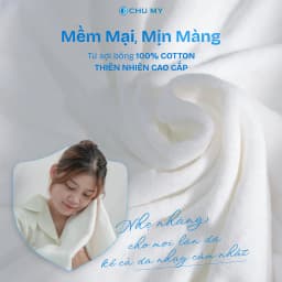 Thumbnail Khăn mặt cotton CHU MY – Sạch, mềm, trắng chuẩn 5 sao, thấm hút vượt trội (34x70cm) 3