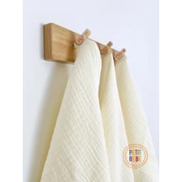 Thumbnail Khăn sữa cho bé màu kem trơn Petit Bebe muslin thấm hút mềm mại cho làn da bé 3