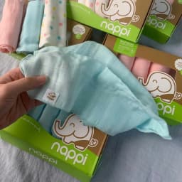 Thumbnail Khăn Sữa Sợi Tre Nappi Organic Cao Cấp Mềm Mịn Cho Bé Hộp 6 Chiếc 4