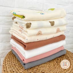 Thumbnail Khăn tắm cho bé Petit Bebe 100x100cm muslin 2 lớp thấm hút thoáng khí 4