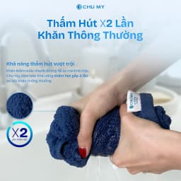 Thumbnail Khăn tắm gội CHU MY nhiều màu, 30x80cm, 70x140cm 3
