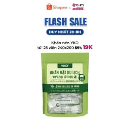 Thumbnail Khăn tắm, khăn mặt nén du lịch Yko chất liệu 100% sợi tư nhiên và rayon, phù hợp đi công tác du lịch 1