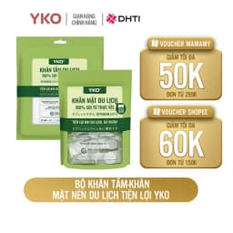 Thumbnail Khăn tắm, khăn mặt nén du lịch Yko chất liệu 100% sợi tư nhiên và rayon, dùng 1 lần phù hợp đi công tác du lịch 2