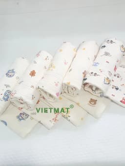 Thumbnail Khăn tắm trẻ sơ sinh và trẻ em TILO vải muslin mềm mịn, hút nước nhiều kích thước 1