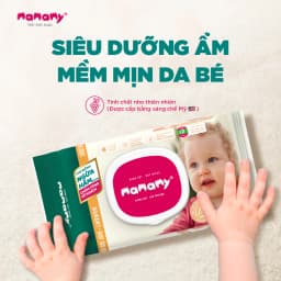 Thumbnail Khăn ướt cao cấp cho bé Mamamy gói 100 tờ  sợi tự nhiên gấp đôi ngừa hăm, mềm dai sạch cực 3