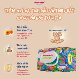 Thumbnail Khăn ướt cao cấp cho bé Mamamy Tropical gói 60 tờ 100% sợi tự nhiên và rayon ngừa hăm, mềm dai sạch cực 4