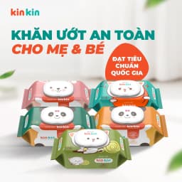 Thumbnail Khăn ướt Kinkin gói 80 tờ/100 tờ tiết kiệm cho mẹ - an toàn cho bé 2