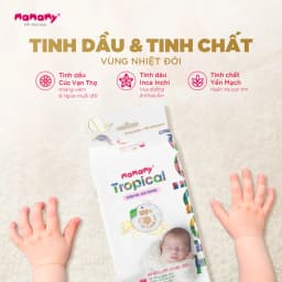 Thumbnail Khăn ướt Mamamy Tropical cho mẹ và bé gói 10 tờ tinh dầu cúc vạn thọ, nhỏ gọn, bỏ túi tiện lợi 4