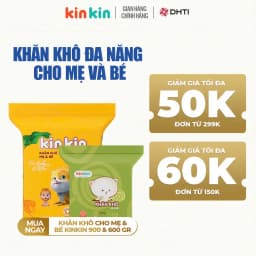 Thumbnail Khăn vải khô đa năng mẹ và bé Kin Kin túi 900gr/600gr tiết kiệm cho mẹ, an toàn cho bé 1