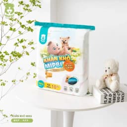Thumbnail Khăn vải khô Mipbi đa năng, cao cấp, an toàn cho Mẹ và Bé, mềm mại, dịu nhẹ - Trắng - 900g - KKO14200102 3