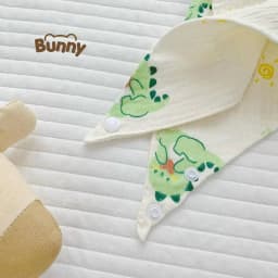 Thumbnail - Khăn yếm xô tam giác organic 6 lớp / khăn 2 cúc bấm cho Bé - Khăn yếm 3