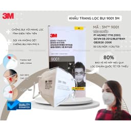 Thumbnail Khẩu Trang 3M™  9001 Lọc 90% Bụi Mịn PM2.5 & Khí Thải Chuẩn N90 1